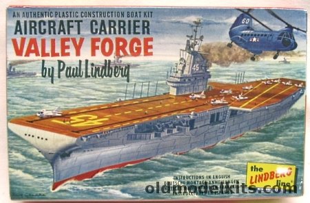 Lindberg 1/1550 CV-45 USS Valley Forge Aircraft Carrier (Essex Class - Angle Deck Modification) - Cellovision Issue, 738-29 plastic model kit